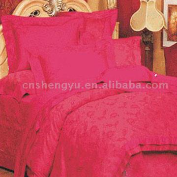  9pc Satin Jacquard Embroideried Bedding Set (9pc атласная жаккард Embroideried Комплекты постельных принадлежностей)