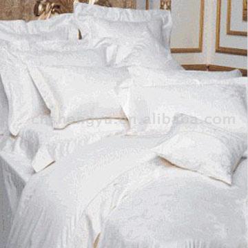  Satin Jacquard Embroidered 9pcs Bedding Set (Атласные жаккард Вышитая 9шт Комплекты постельных принадлежностей)