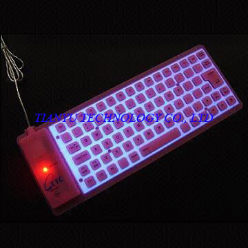  85-Key Backlit EL Flexible Keyboard (85-клавишная с подсветкой EL Гибкая клавиатура)