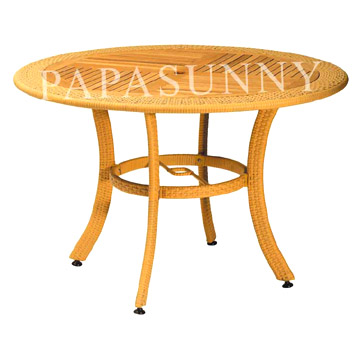 Teak Top Table (Teak Top Table)