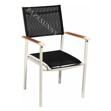  Sling & Teak Armchair (Sling & teck Fauteuil)