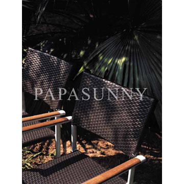  Resin Wicker & Teak Armchair (Resin Wicker & Teak Sessel)