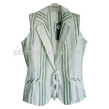  Ladies` 100% Linen Fashion Vest