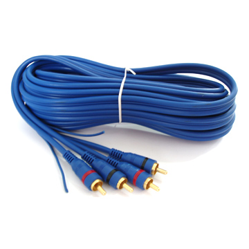  2RCA Plug to 2RCA Plug Cable with Extra Wire ( 2RCA Plug to 2RCA Plug Cable with Extra Wire)