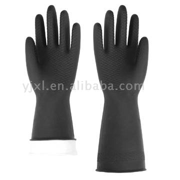  Flock-lined Industrial Latex Gloves (Flock fourrées industriels Gants en latex)