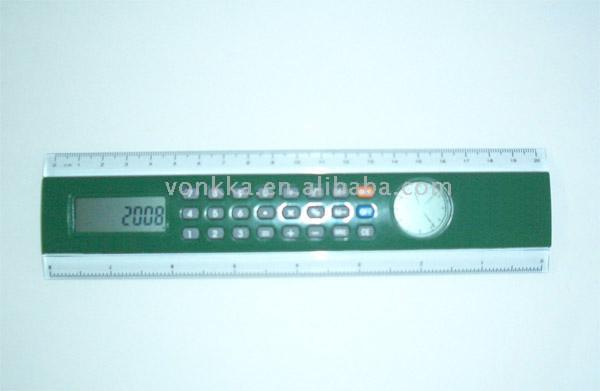  Ruler with Calculator and Electronic Clock ( Ruler with Calculator and Electronic Clock)