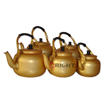  Aluminum Yellow Tea Kettle / Aluminum Golden Tea Pot (Aluminium jaune Bouilloire / Aluminium Golden Tea Pot)