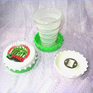  Foldable Cup with Cover and Spring ( Foldable Cup with Cover and Spring)