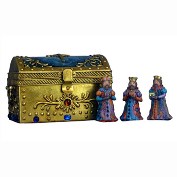  3 Kings with Jewelry Box of Nativity