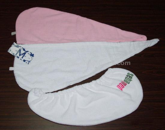  Cotton Terry Bath Caps