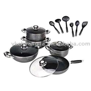  16pc Aluminum Cookware Set (Aluminum 16pc Cookware Set)