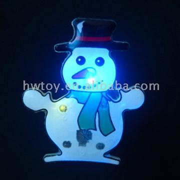  Glowing Magnetic Badge Light in Snowman Shape (Glowing Badge magnétique Light in Shape Snowman)