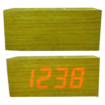 Nachgeahmt Holz LED-Clock (Nachgeahmt Holz LED-Clock)