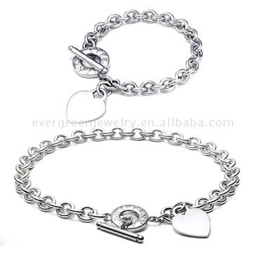 Sterling Silber Halskette und Armband (Sterling Silber Halskette und Armband)