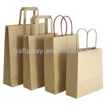  Brown Kraft Paper Bag with Handle ( Brown Kraft Paper Bag with Handle)