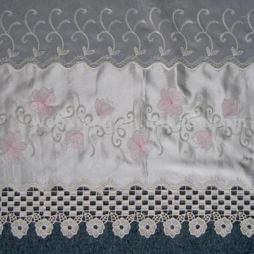  Water-Soluble Satin Embroidery Window Curtain