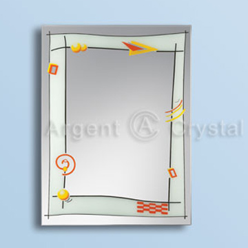  Bathroom/ Decorative Mirror with Silk-Screen Print Technique ( Bathroom/ Decorative Mirror with Silk-Screen Print Technique)