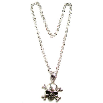  Alloy Human Skull Pendant Necklace ( Alloy Human Skull Pendant Necklace)