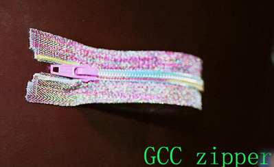  Nylon Zipper with Lace Tapes & Rainbow Tooth ( Nylon Zipper with Lace Tapes & Rainbow Tooth)