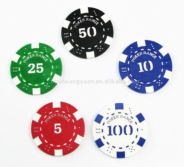  Poker Chip with Sticker (Poker Chip mit einem Aufkleber)