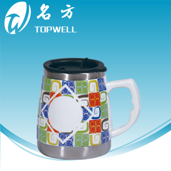  Insulated Porcelain Stainless Steel Mug-K6285 L (Изолированный фарфора нержавеющая сталь Кружка-K6285 L)