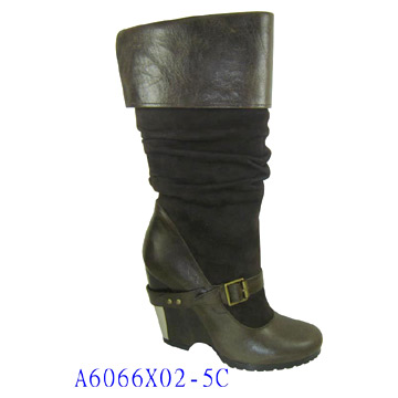  Ladies` Leather Boots (Cuir Ladies `Boots)