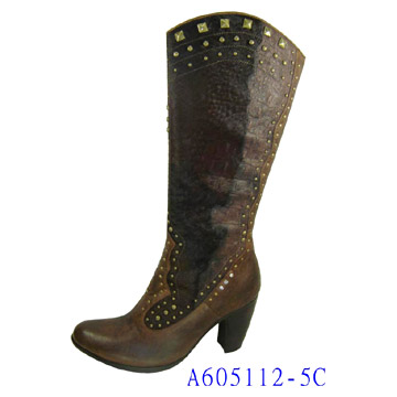  Ladies` Leather Boots (Cuir Ladies `Boots)