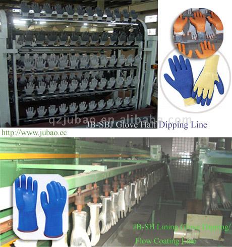  Cotton Lining Glove Dipping, Flowing Coating, Half-Dipping Machine (Хлопчатобумажной подкладкой Glove окунания, Измельчитель покрытий, Half-погружного машины)