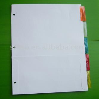  Insertable Paper Index Divider Set (Insérables Livre Index Divider Set)