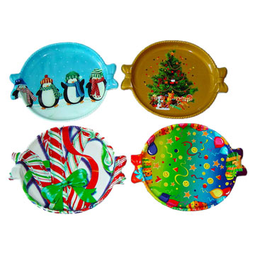  Christmas Dinner Plates (Souper de Noël Plaques)