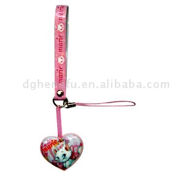  Plastic Heart Shape Mobile Phone Charm For Valentine (En plastique en forme de coeur sur téléphone portable charme pour la Saint-Val)