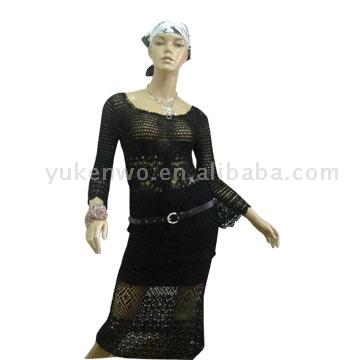  Ladies` Crocheted Wear (Top & Skirt)