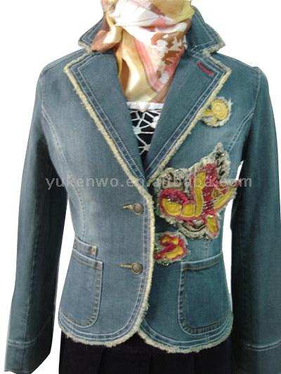  Ladies` Denim Jacket ( Ladies` Denim Jacket)