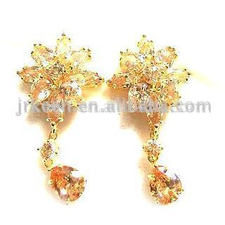  Zirconia Earrings (Zircon Boucles d`oreilles)