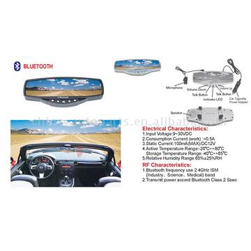  Bluetooth Rear-Mirror Handsfree Car Kit ( Bluetooth Rear-Mirror Handsfree Car Kit)