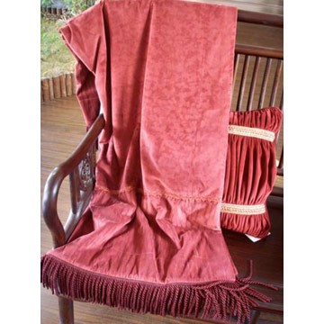  Red Velvet Throw & Crushed Velvet Pillow ( Red Velvet Throw & Crushed Velvet Pillow)