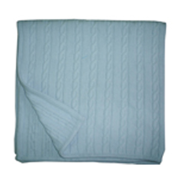  Cable Knitted Blanket (Blue) ( Cable Knitted Blanket (Blue))