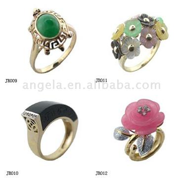  Fashion Mulit-Color Jade Rings (Mode Mulit-Color Jade Bagues)