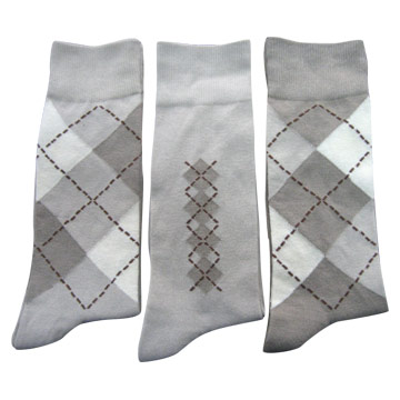  Men`s Single Cylinder Jacquard Socks (Men`s Single Cylinder Jacquard Chaussettes)