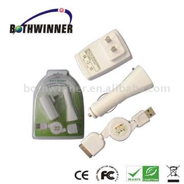  3-in-1 Compatible Charger for iPod ( 3-in-1 Compatible Charger for iPod)