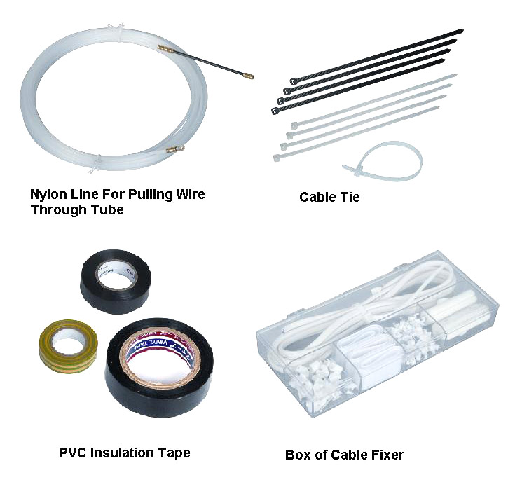  Nylon Line, Cable Tie, PVC Insulation Tape & Box of Cable (Нейлон линия, Кабельное галстуков, ПВХ изоляционная лента & Box кабельного)