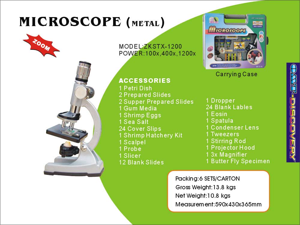  Metal Microscope, Plastic Suitcase, Wonderful Appearance (Microscope Metal, Plastic Suitcase, Aspect Wonderful)