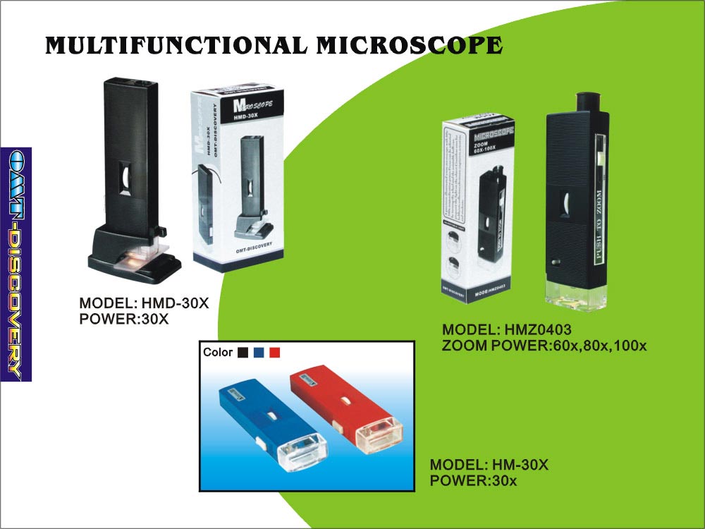  Pocket Microscope, Optical Glass Lens (Factory Supply)