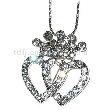  Double Heart Shaped Necklace ( Double Heart Shaped Necklace)