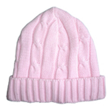  Cable Knitted Hat (Pink) ( Cable Knitted Hat (Pink))