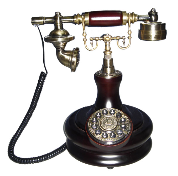  Antique Style Wooden Telephone (Antique Style Wooden Telefon)
