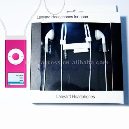  iPod Nano2 Compatible Lanyard Headphone (IPod NaNO 2 Совместимость Ремешок для наушников)