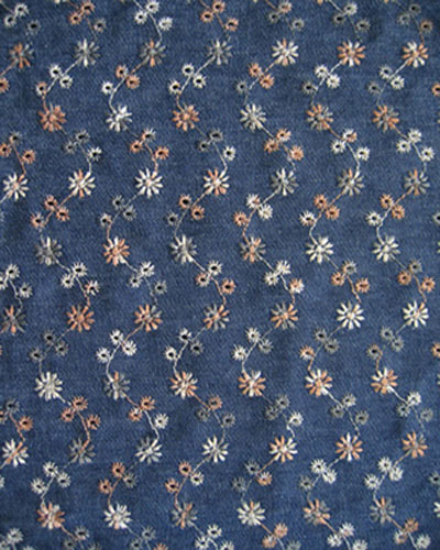  Jean Fabric with Embroidery (Jean tissu avec de la broderie)