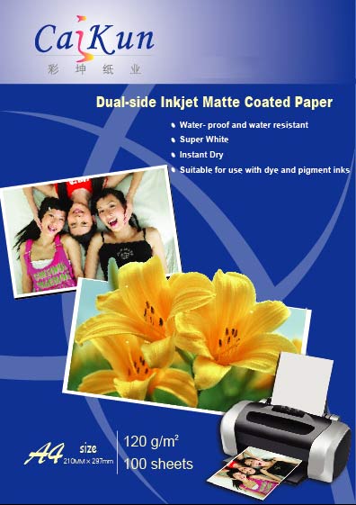  120g Dual-Side Inkjet Matte Coated Paper (120g Dual-Side jet d`encre Papier couché mat)