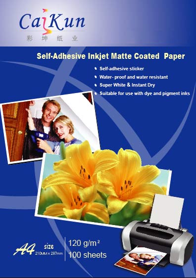  120g Self-Adhesive Inkjet Matte Coated Paper (120g Selbstklebende Inkjet matt gestrichenes Papier)